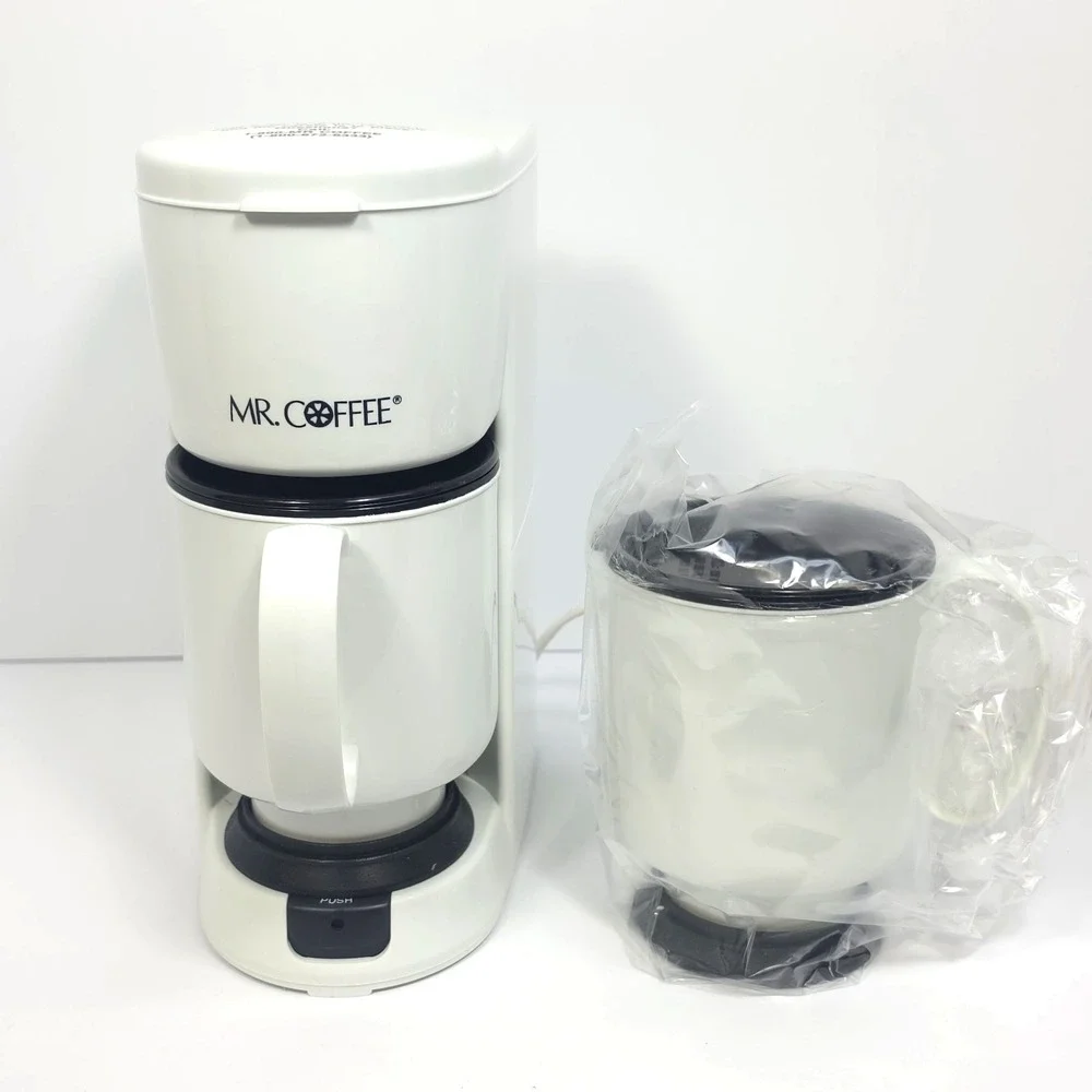 Vtg Mr. Coffee Commuter Coffee Maker PTC1M Single Serve NEW Open Box 2 Mugs